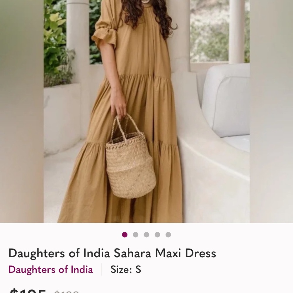 Daughters of India Golden Maxi Dress